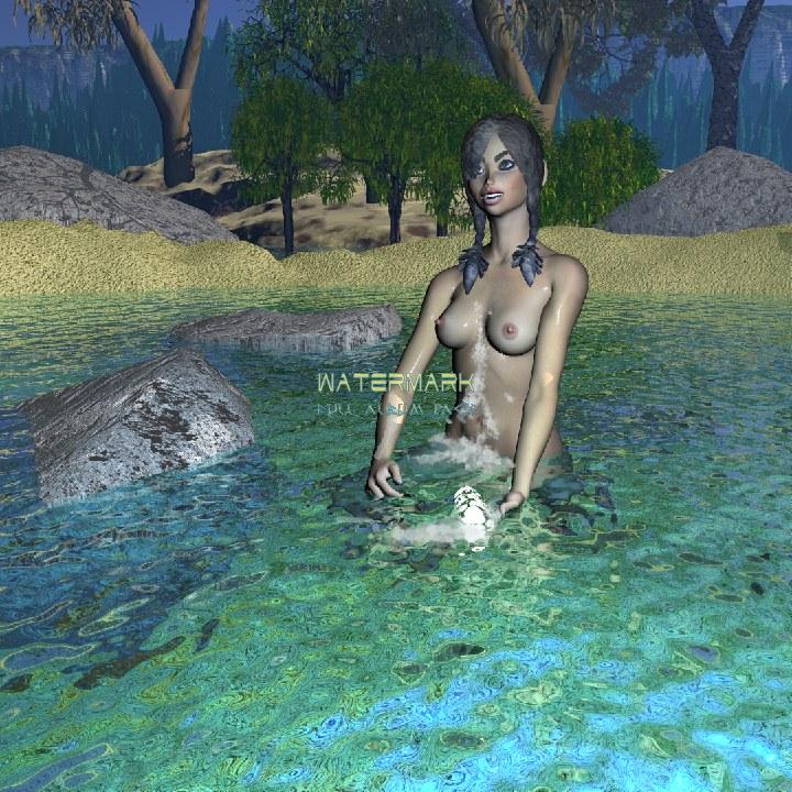 Elfin Girl Bathing (nudity)