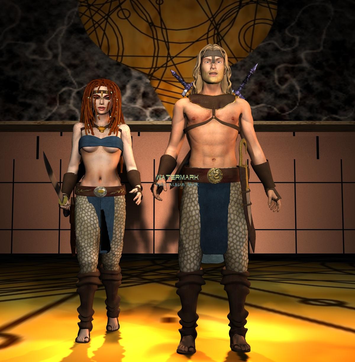 Leannán and Hodur - Rogue and Warrior