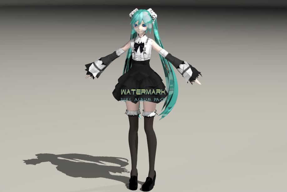 PMX Gothic Miku edited and imported