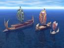 Three Roman Ships