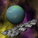 Alien in Downbelow V - The Earth Battle Cruiser