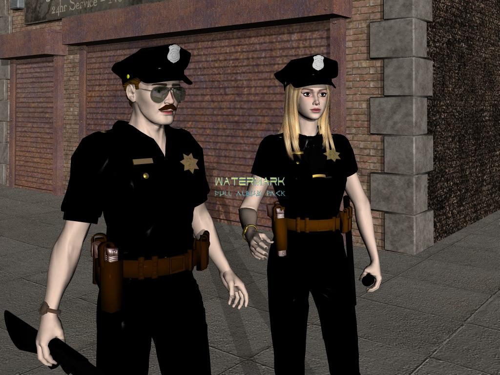 police in the street
